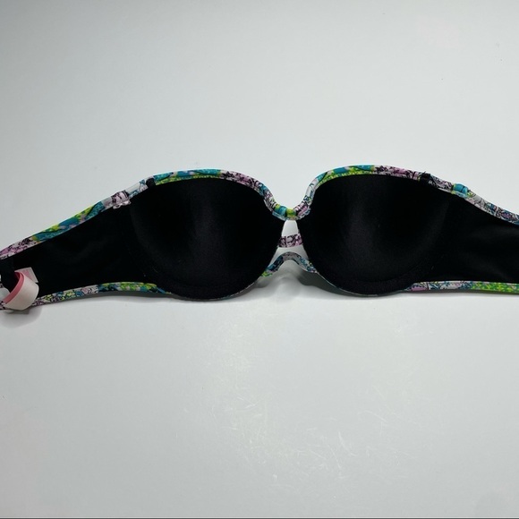 Victoria Secret Black & Neon Strapless Bikini Top - Picture 8 of 12